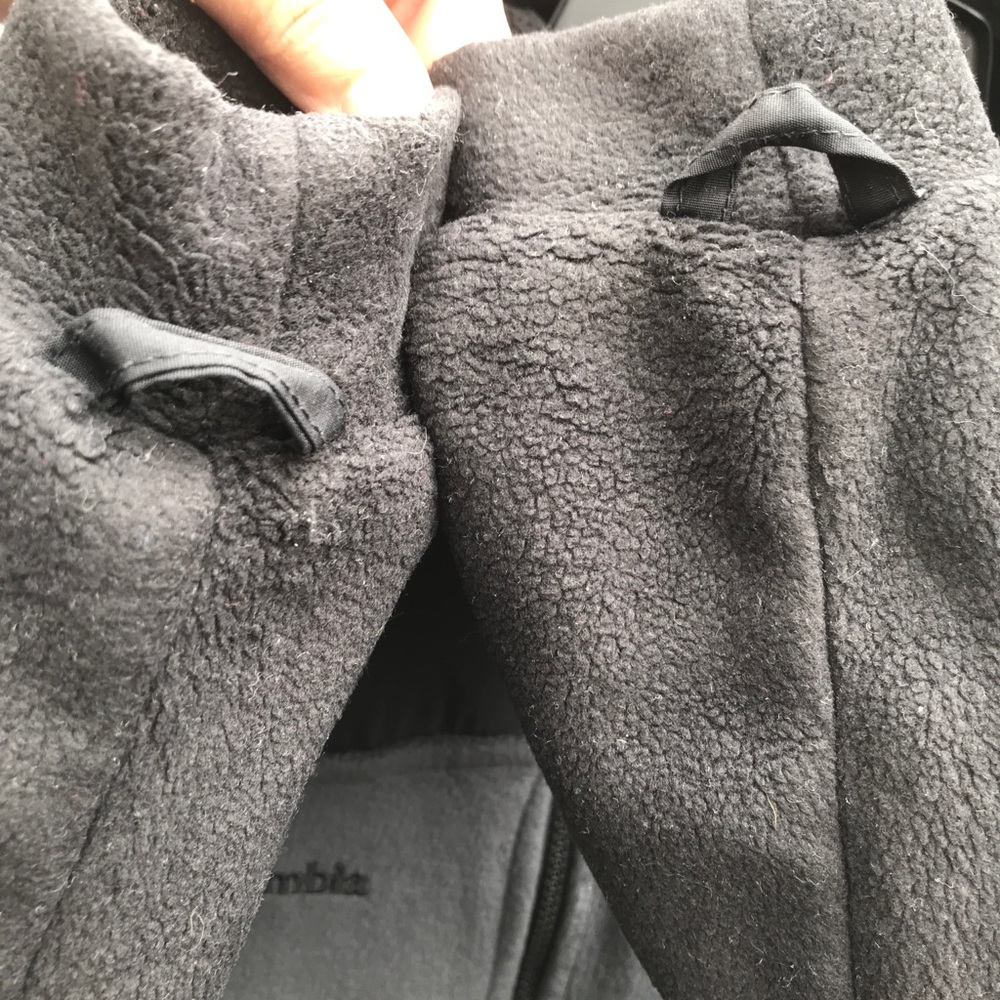 Columbia Sz S Jacket Nylon Fleece Black Gray - Picture 2 of 8